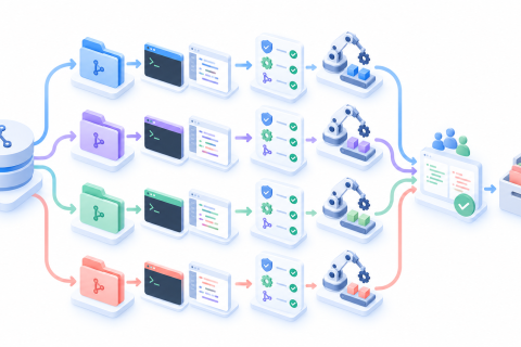 Git Worktree 工程化工作流：并行分支、自动检查、提交规范与安全清理